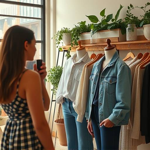 Capture d'√©cran d'une vid√©o promotionnelle pour une marque de v√™tements locale.